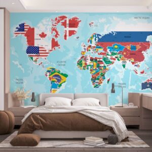 World Map – Flags