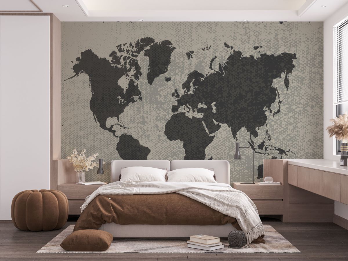 World Map – Greytones